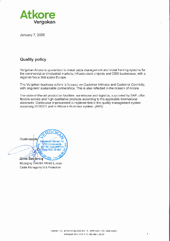 QUALITY POLICY 7-01-26